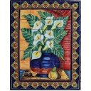 Ceramic Frost Proof Mural Lillies 1